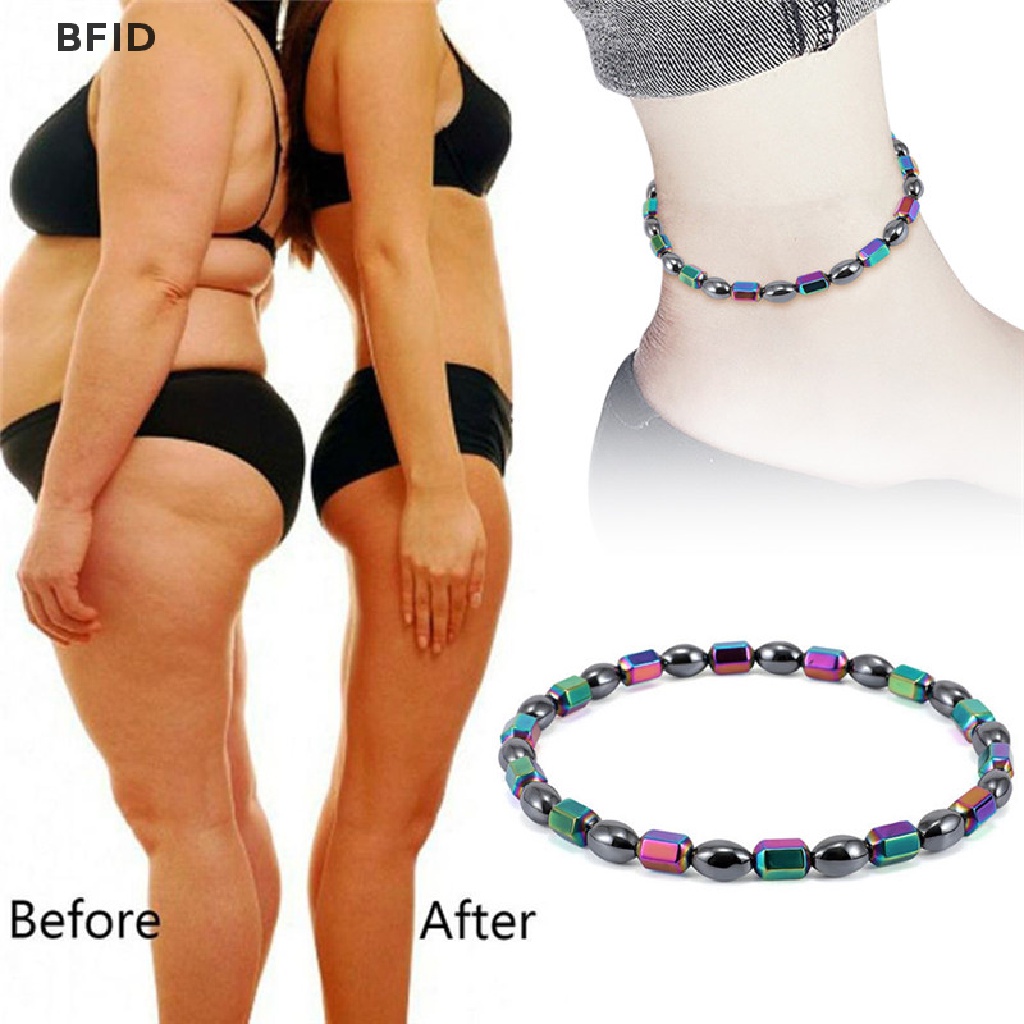 [BFID] Batu Hematite Penurun Berat Badan Gelang Kaki Terapi Healthy Slimming Anklet Lady [ID]