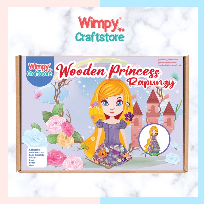 

[TERBARU] Wimpy Craft KIT Wooden Princess Kerajinan Tangan Dekorasi Hiasan - Rapunzel
