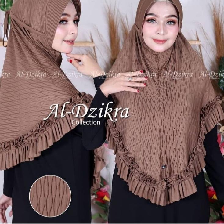 ⚡COD⚡ Bergo plisket gelombang gotik / jilbab plisket tali rempel / bergo plisket murah / bergo plisk