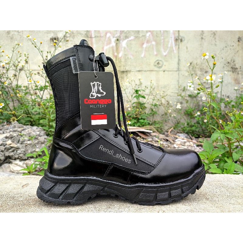 Sepatu PDL Jatah POLRI 100% Kulit Sapi Asli Original CAANGGO MILITERY Terbaru 2020