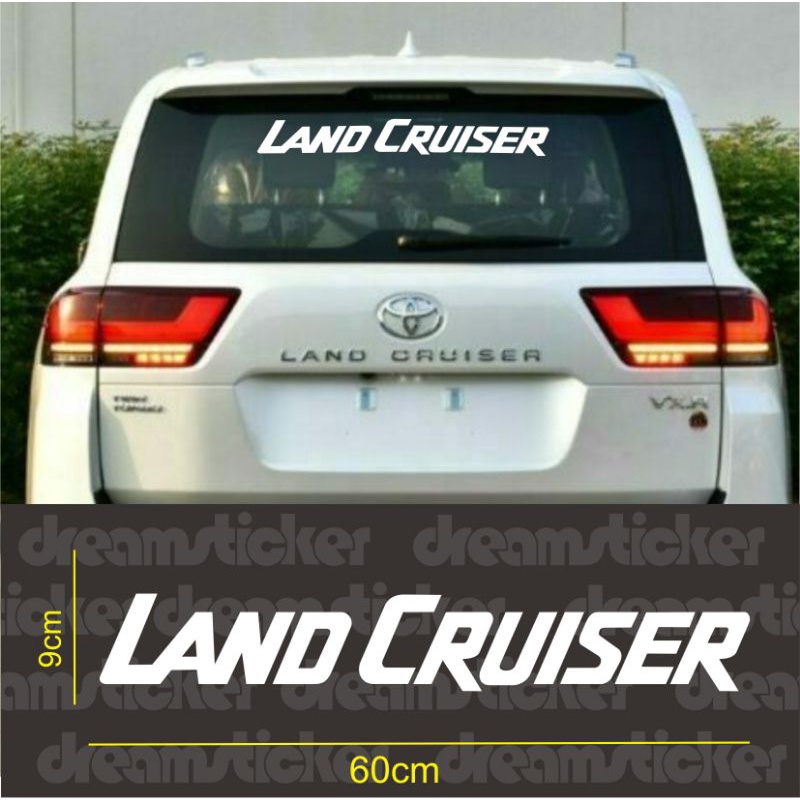 Sticker Stiker Mobil Toyota Land Cruiser Kaca Belakang