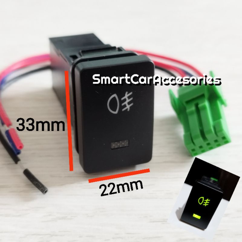 Switch Swit Saklar Tombol Lampu Foglamp Kabut Drl Proji Projie + Kabel Innova Reborn Fortuner Rush X