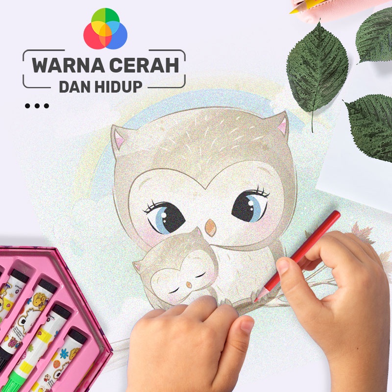 Crayon Set 46 Pcs Crayon Oil Paste Pensil Warna Pensil Warna Lengkap Alat Mewarnai Alat Melukis