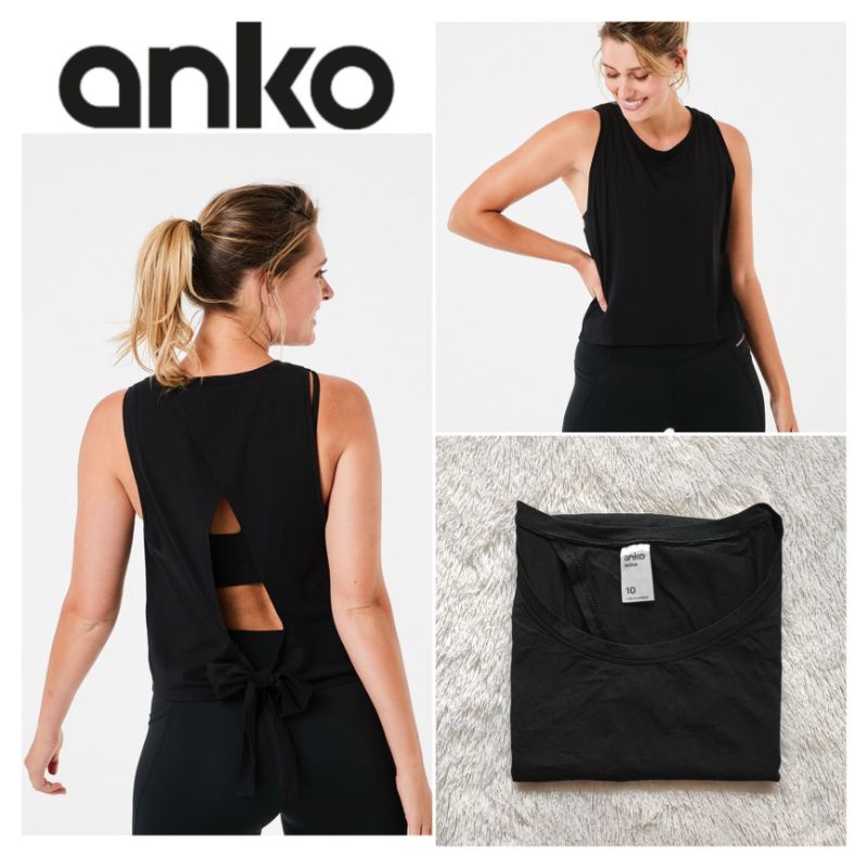 Tank Top Active Anko Open Back/Atasan Senam/Atasan Gym/Atasan Zumba/Atasan Yoga/Atasan Olahraga Wani