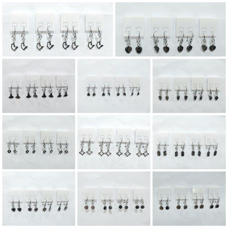 10pasang Anting Monel Hook Mata Jurai Swarovski Grosir
