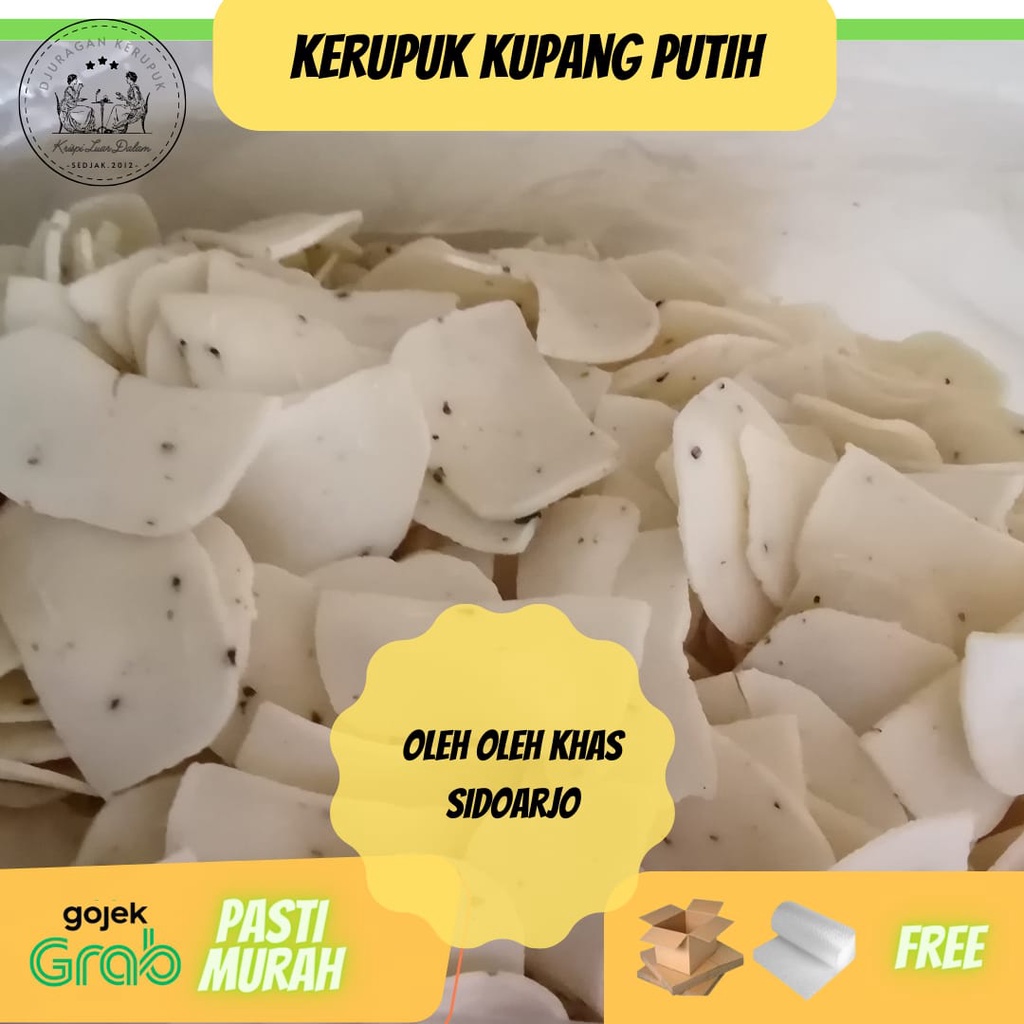 

TERMURAH Kerupuk Kupang Putih khas Sidoarjo-Kerupuk Mentah