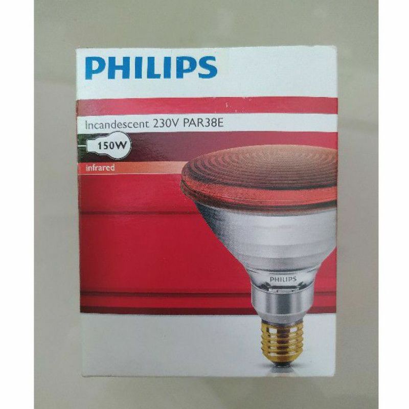 PHILIPS LAMPU INFRARED 150 WATT INCANDESCENT 230 V PAR38E