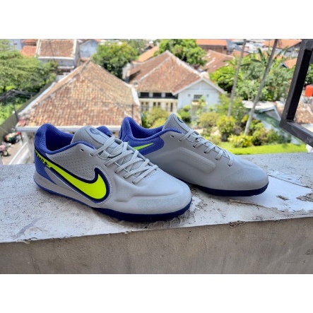 SEPATU FUTSAL NIKE TIEMPO 9 ELITE WHITE BLUE VOLT