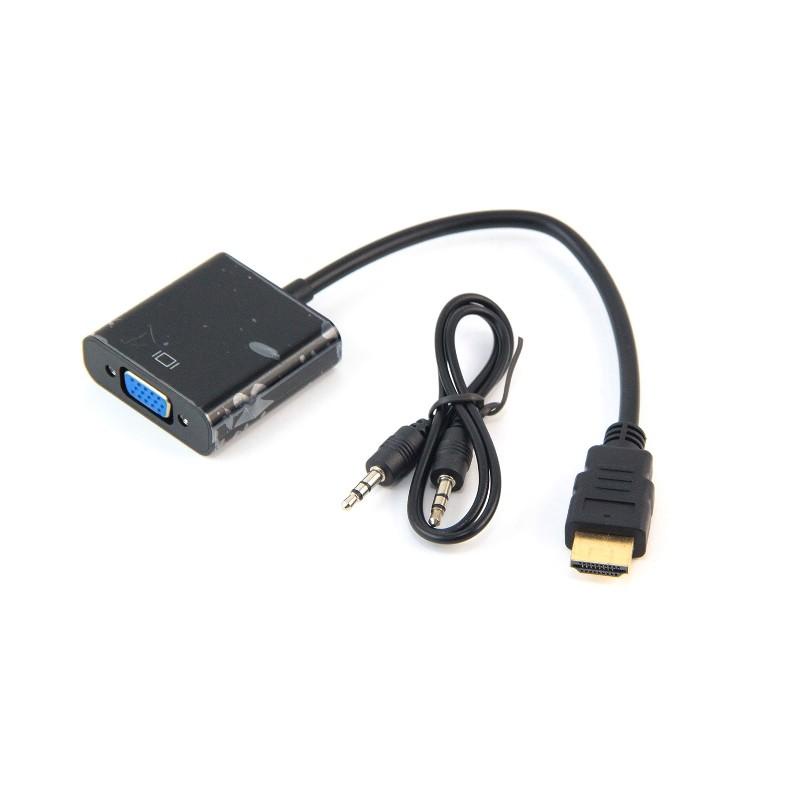 HDMI Converter HDMI To VGA Adapter Kabel Converter HDMII (Male) to VGA (Female) plus Audio