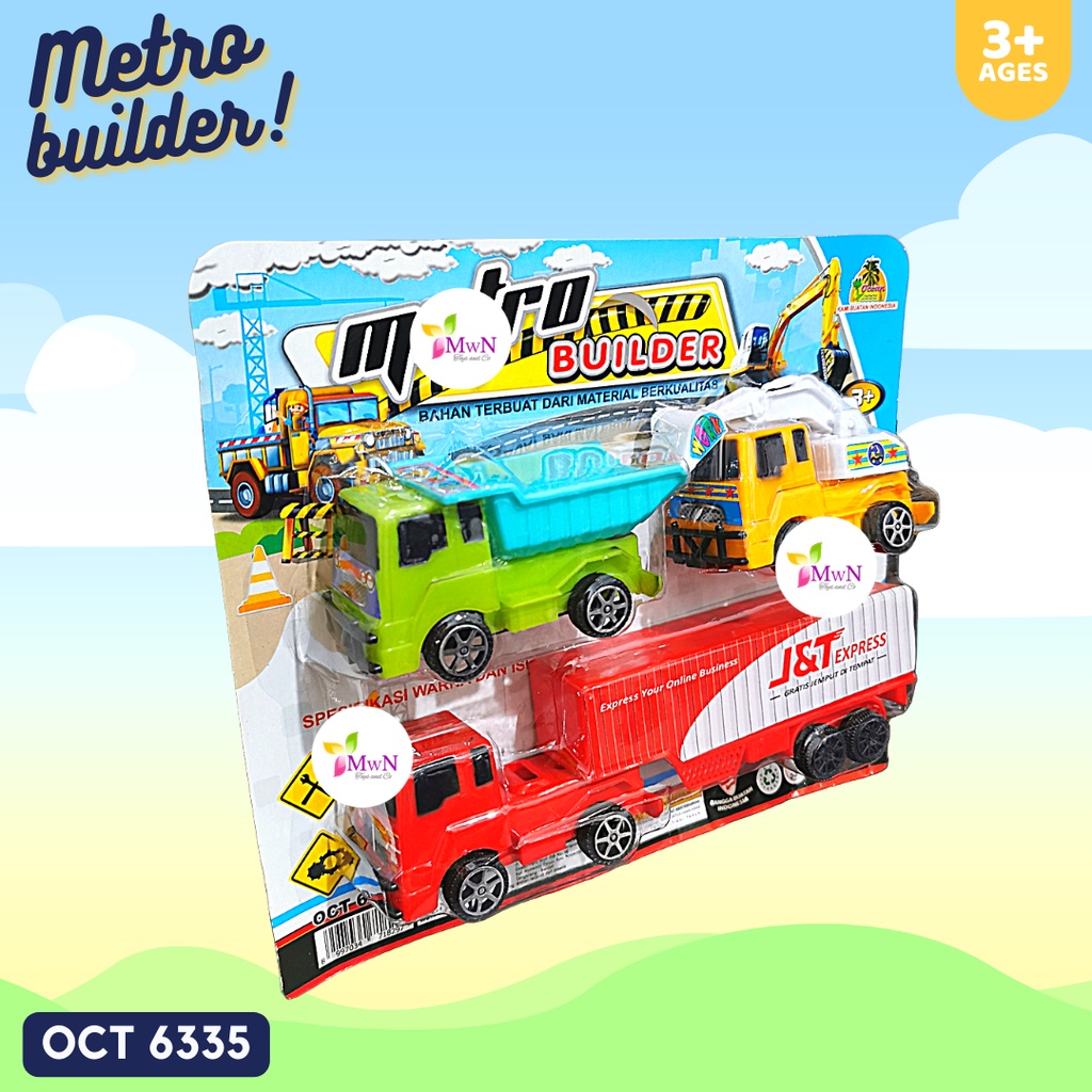 MWN Mobil Truck Metro Builder isi 3pcs OCT6335