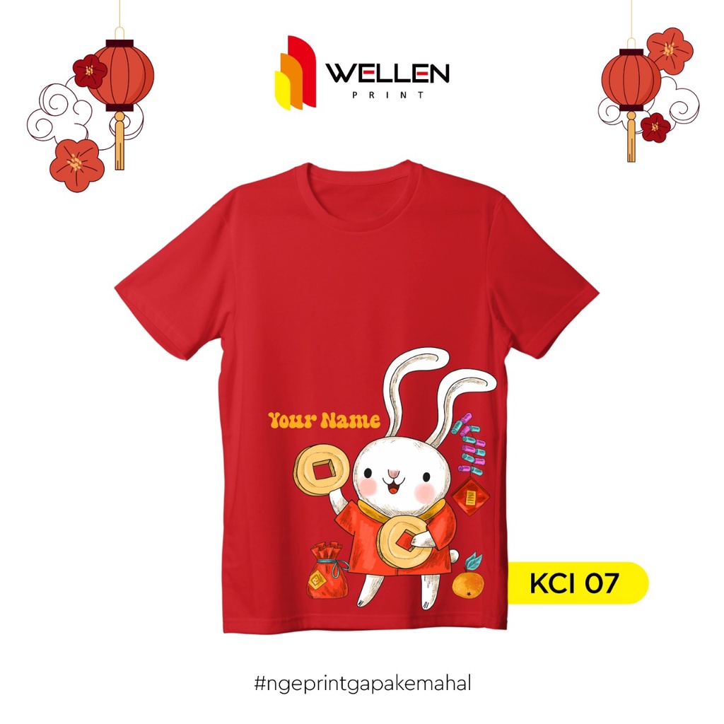 WELLEN PRINT - Kaos Imlek Keluarga / Print Sablon Baju Couple Family 2 / T Shirt Chinese New Year 20