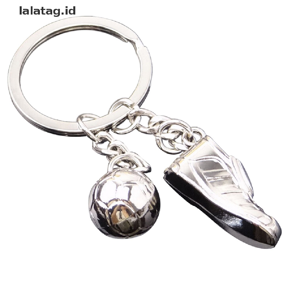 [lalatag] Gantungan Kunci Ring Logam Lucu 3D Baru Keyfob Keren Sepatu Bola Indah Keyrings [ID]