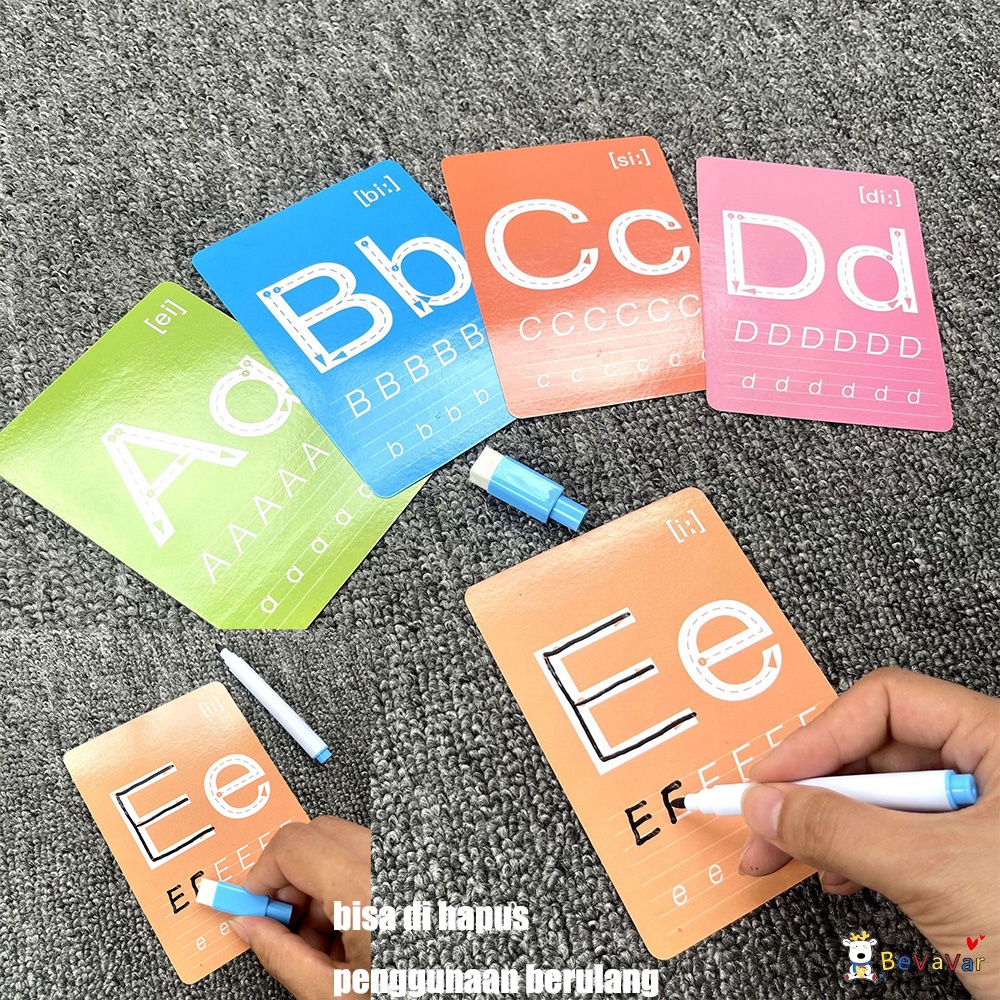 BEVAVAR Flash Card Edukasi Anak Flashcard Mainan Kartu Pintar Anak