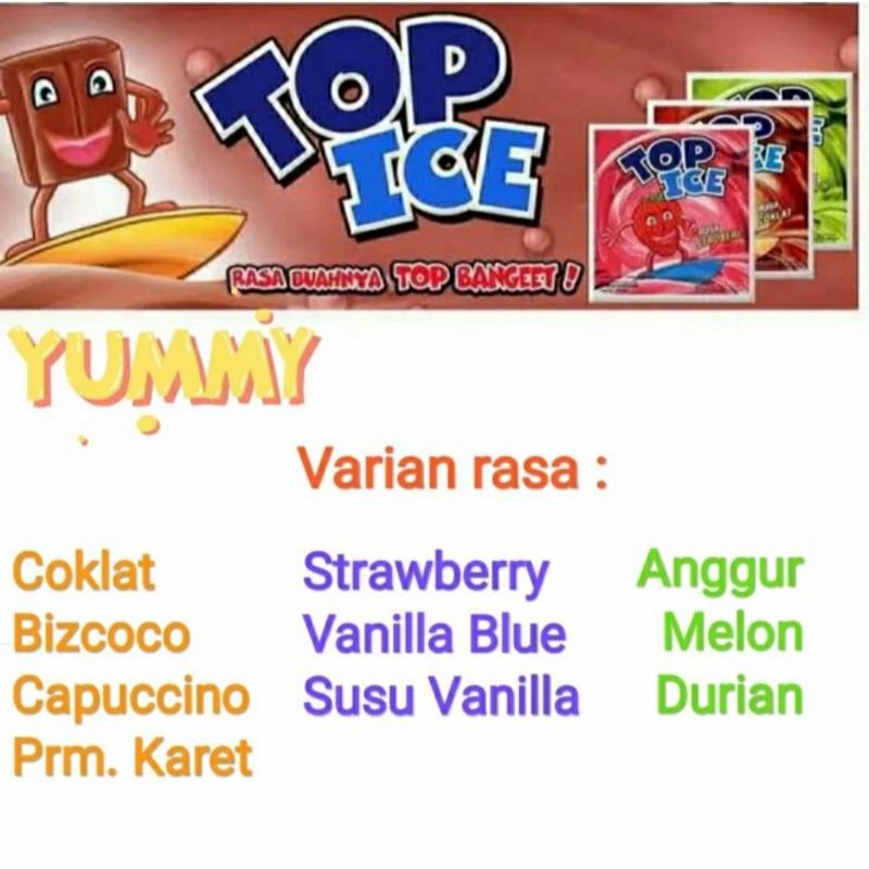 

topice | top ice isi 10 sachet