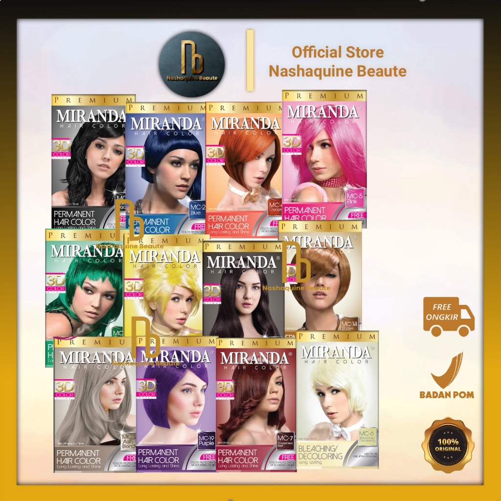 Miranda Hair Color Cat Rambut - Semir Warna Rambut 30ml