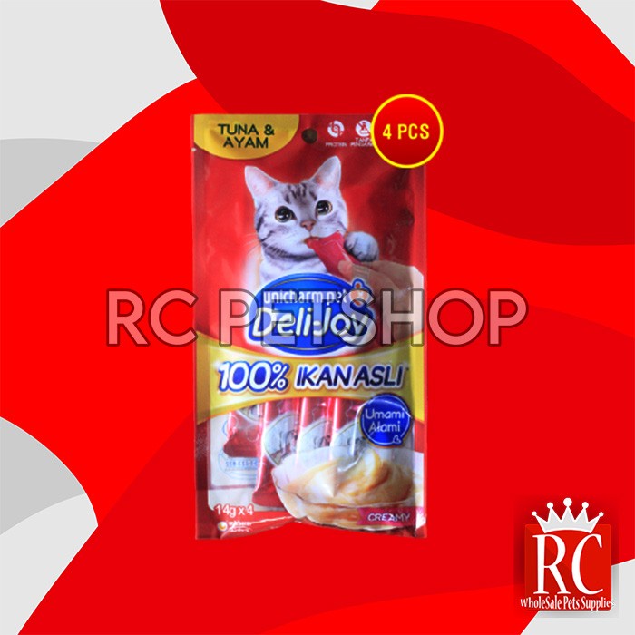 Snack Kucing Deli Joy Creamy Cat treat Cemilan 14 Gram