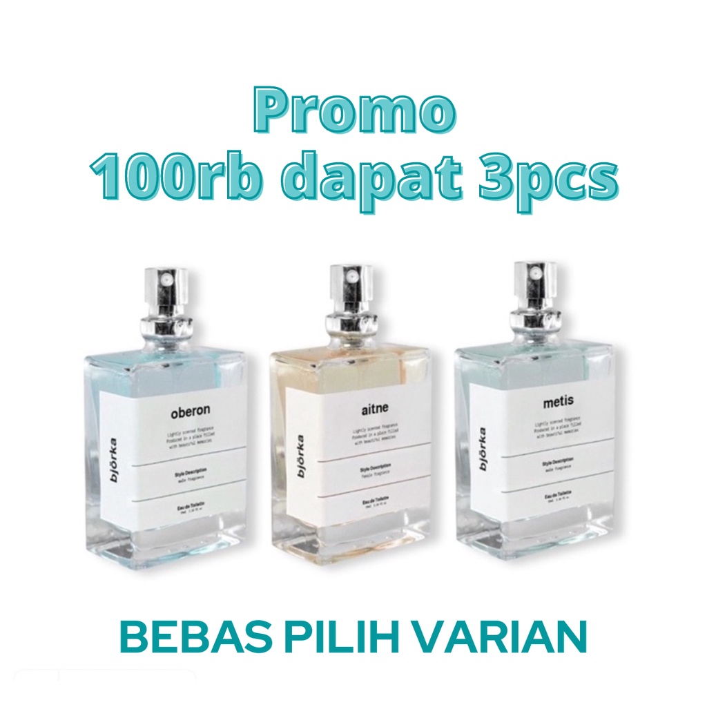 Parfum bjorka | Parfum Pria Wanita | Bundling Paket 100rb 3 Parfum wangi tahan lama Original