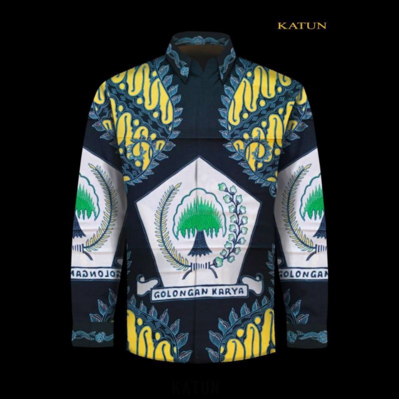 kain batik tulis pria bahan katun motif partai golkar nasdem hanura