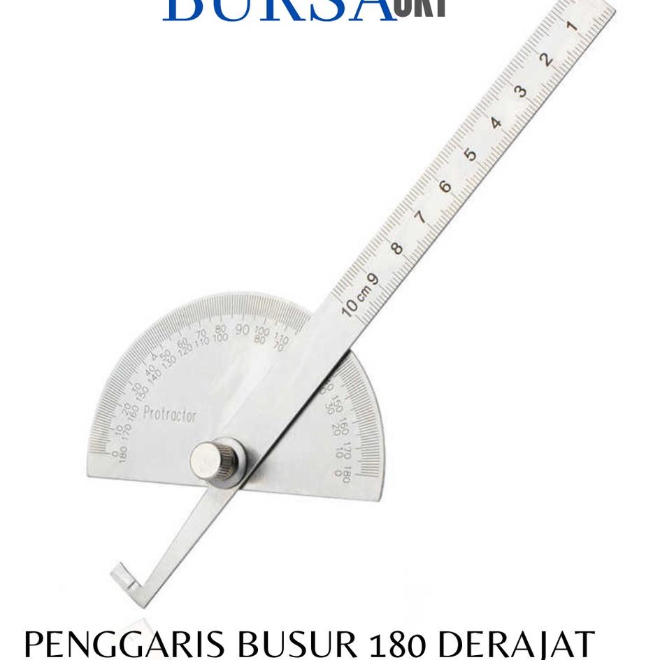 

Baru Terjamin PENGGARIS BUSUR 180 DERAJAT STAINLESS STEEL PENGUKUR SUDUT