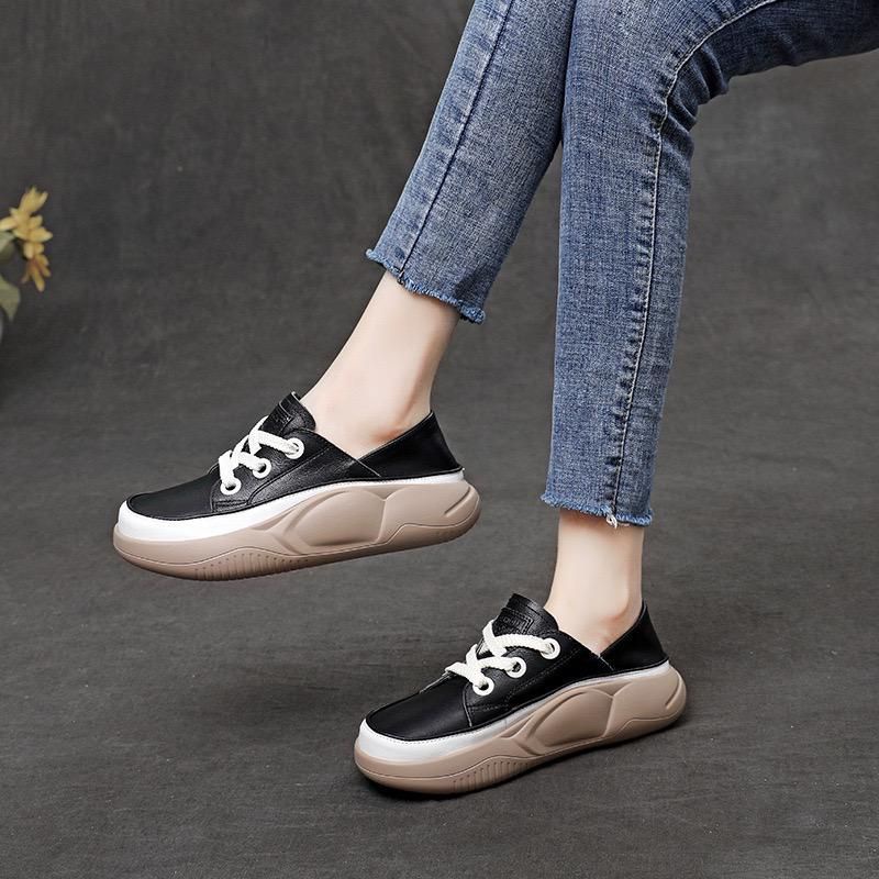 RYX - Wide Simplie Sepatu Slip On Wanita Fashion Casual / Jalan-Jalan - Ori Import