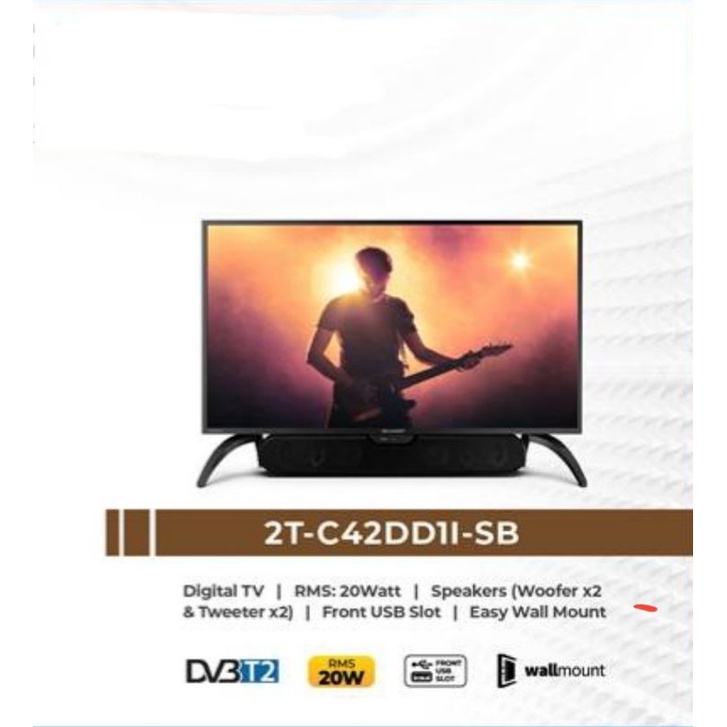 SHARP AQUOS  LED TV 42 INCH 2TC42BD1I / 2TC42DD1I / 2TC42DD-SB (DIGITAL) FULL HD HDMI USB