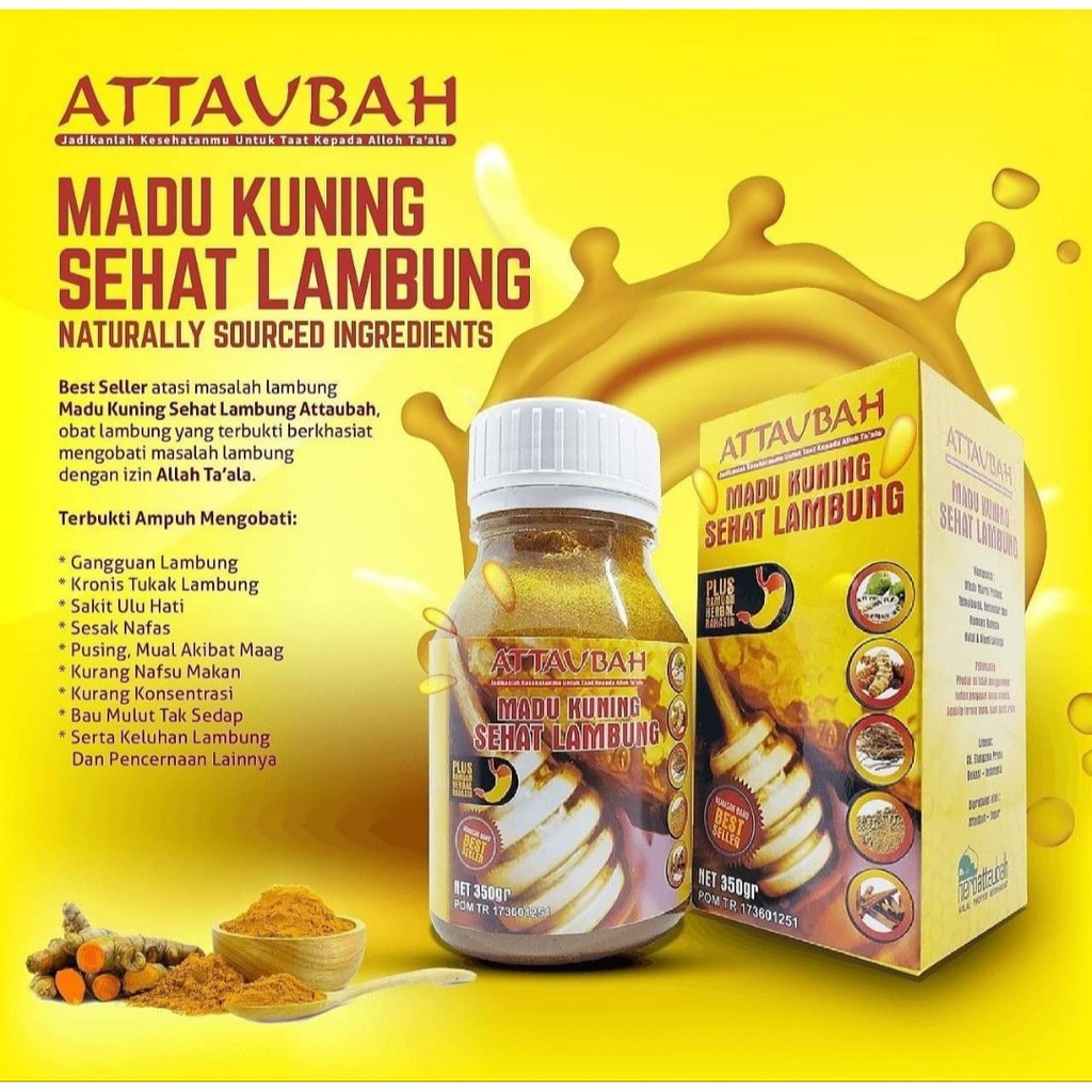 

Madu Kuning Sehat Lambung Attaubah Original Untuk lambung kronis (FREE JAHE AMH 3 PCS)