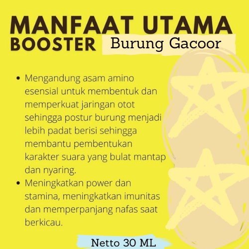 Gacor Vitamin Burung 30Ml / Suplemen Burung / Obat Burung / Doping Burung / Penggacor Burung / Murai