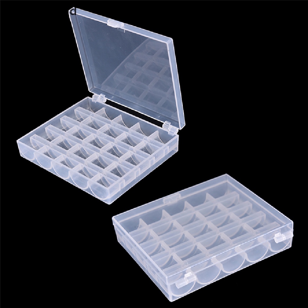 [lalatag] 25cell Bobbins Spools Box Mesin Jahit Bobbin Case Organizer Penyimpanan [ID]
