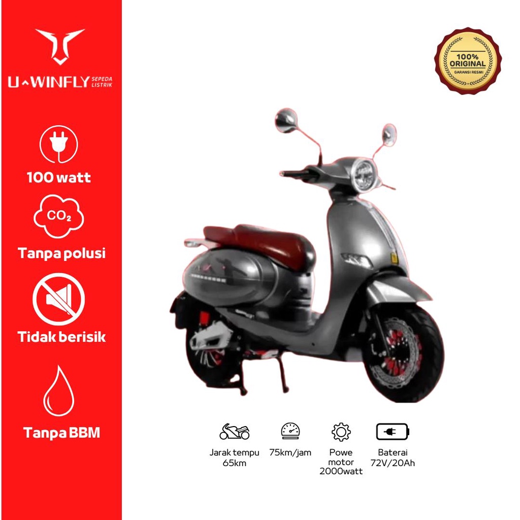 cokro.store23 Motor Listrik Uwinfly T5 Model Vespa Terbaru Electric