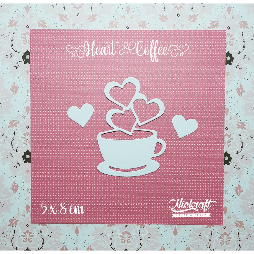 

HEART COFFEE - HIASAN SCRAPBOOK LABEL FRAME HATI LOVE CINTA