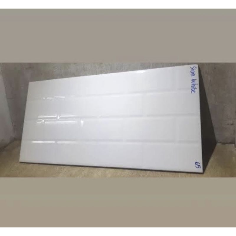 keramik dinding kamar mandi dapur bata putih uno 25x50 sion white