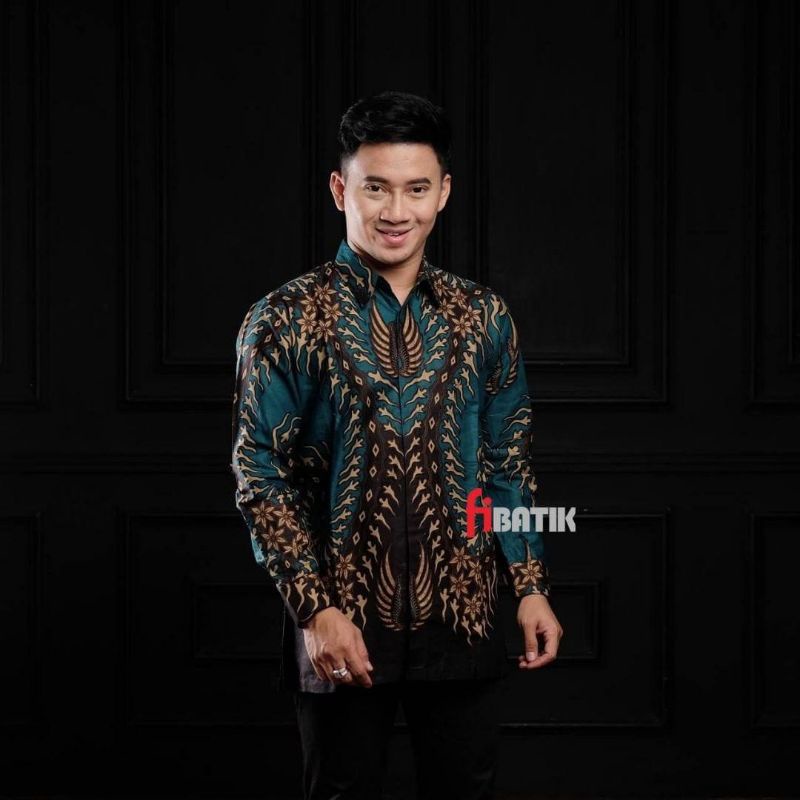 Couple Batik Ayah Dan Anak Laki-laki // Kemeja Batik Pria Dewasa Dan Anak Cowok Warna Hitam Motif Bernekel-Kemeja Batik Jumbo