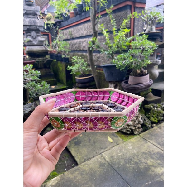 Bokor segi 6 size 18cm