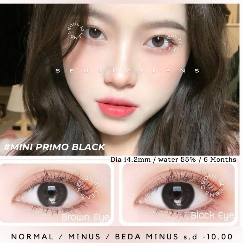 SOFTLENS MINI PRIMO BLACK KITTY KAWAII NORMAL MINUS s.d -10.00