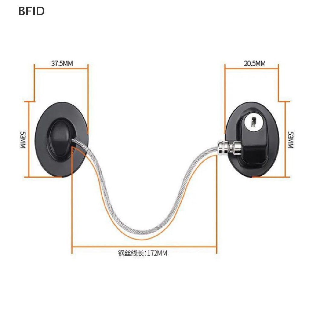 [BFID] Baby Safety Lock Kulkas Jendela Non-punching Lock Wire Cable Safety Protection [ID]