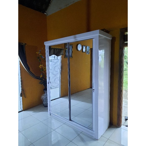 Lemari Pintu 2 Sleding 3 Sap Kayu Jati