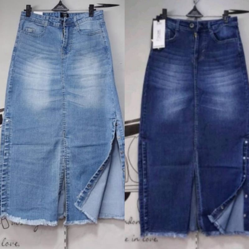 Jual Rok Span Jeans Wanita Kekinian Rok Sctret Terbaru Rok