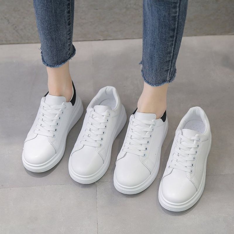 {EJ} Sepatu Wanita Full White Sepatu Sneakers Korea Terbaru Import Fashion Putih Polos