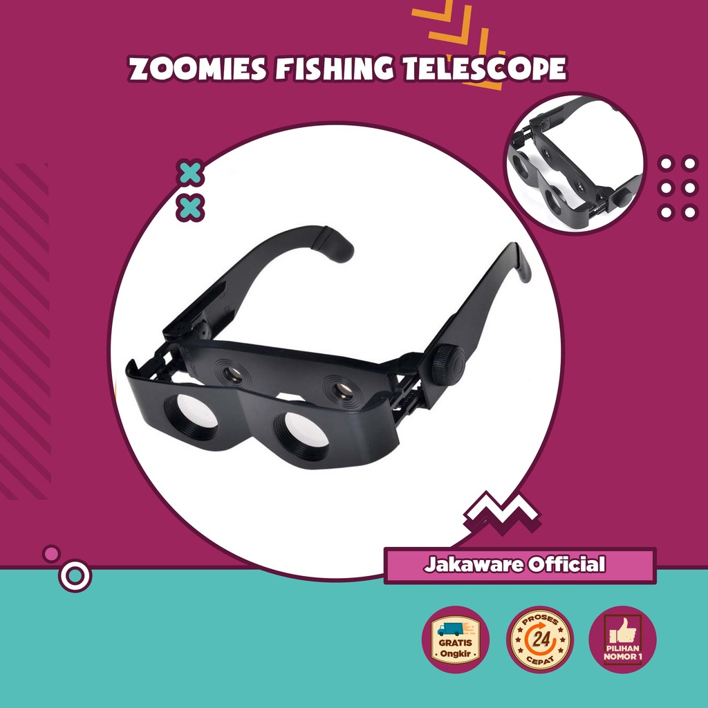 FISHING TELESCOPE GLASSES STYLE TEROPONG KACAMATA ALAT MEMANCING TROPONG ASESORIS AKSESORIS ZOOM IN 