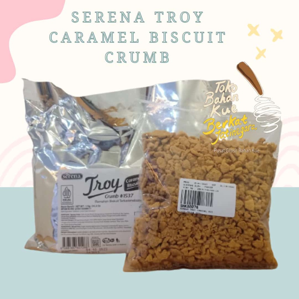 Jual SERENA TROY CARAMEL BISCUIT CRUMB REPACK 250 GR / TOPPING CRUMBLE