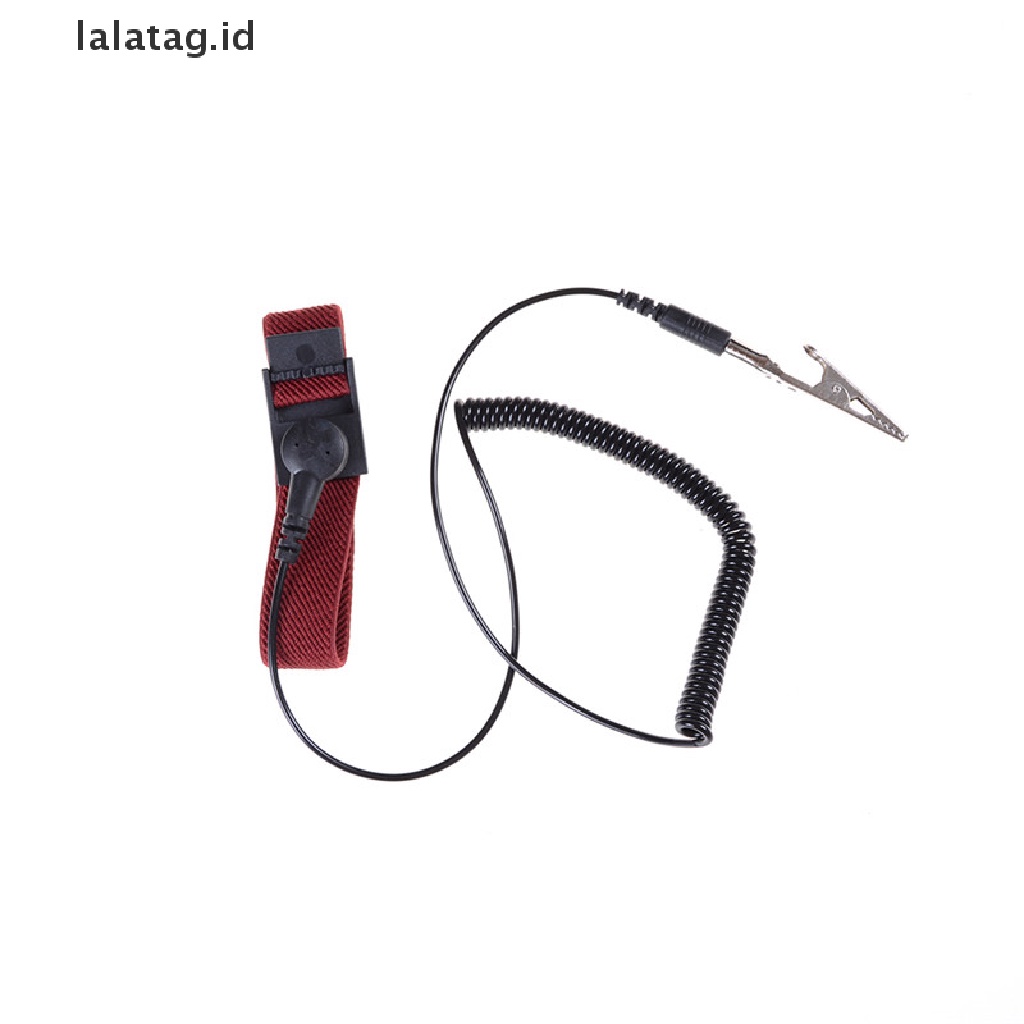 [lalatag] Tali Pergelangan Tangan Tahan Panas Anti Statis ESD Adjustable electronic Discharge Band Ground [ID]