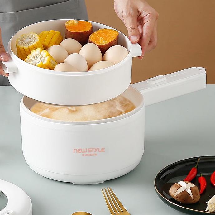 Terbaru 12.12 Newstyle Panci Listrik Y25 Lapisan Keramik Anti-lengket Electric Pot Portable ??