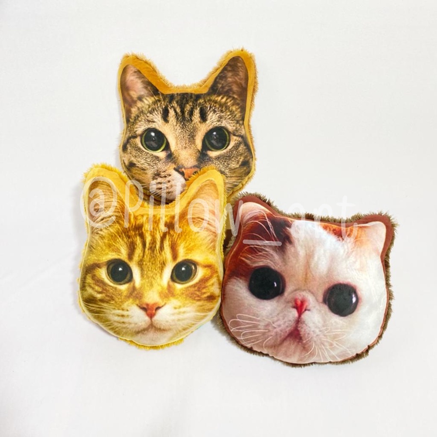 Pillowart - Bantal Sofa Kepala Kucing Lucu Size M - art110