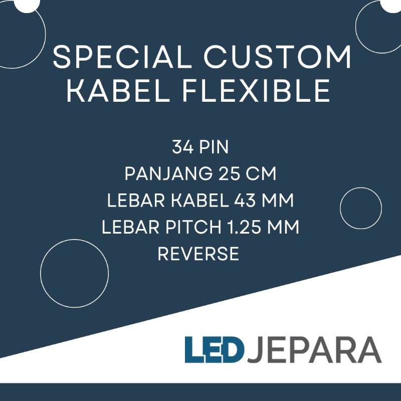 SPECIAL CUSTOM KABEL FLEXIBLE 34 PIN 25 CM 1.25 MM REVERSE