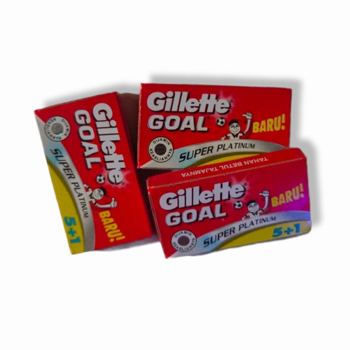 JEJE Silet Cukur Gillette Goal Merah Original 5pcs Ber Hologram