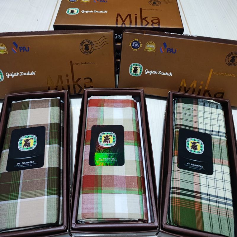 SARUNG GAJAH DUDUK MIKA SARUNG DEWASA MOTIF KOTAK