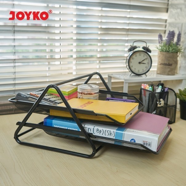 Document Letter Paper Tray Rak Besi 2 Tier Tingkat Susun Joyko DT-40