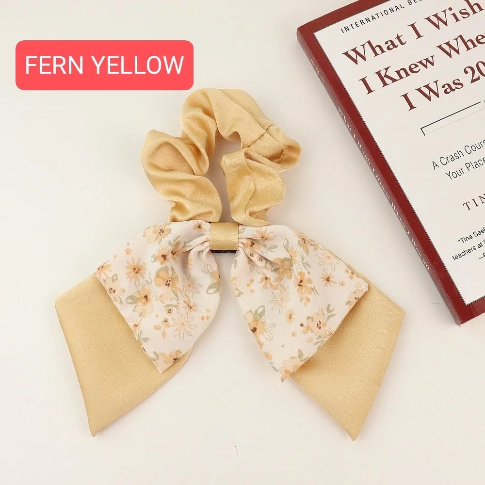 FERN SCRUNCHIE IKAT KARET PITA RAMBUT FASHION ALA KOREA IMPORT