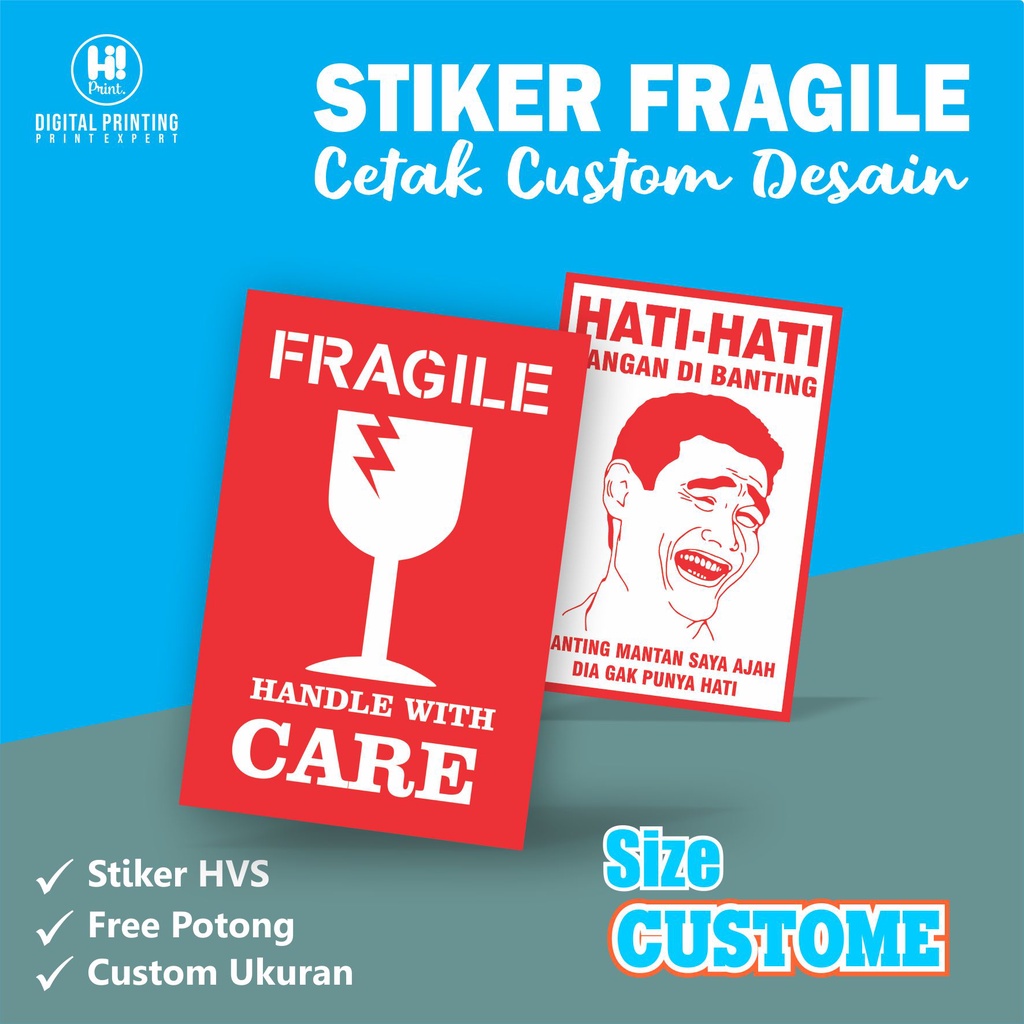 

Stiker Fragile Custom Desain