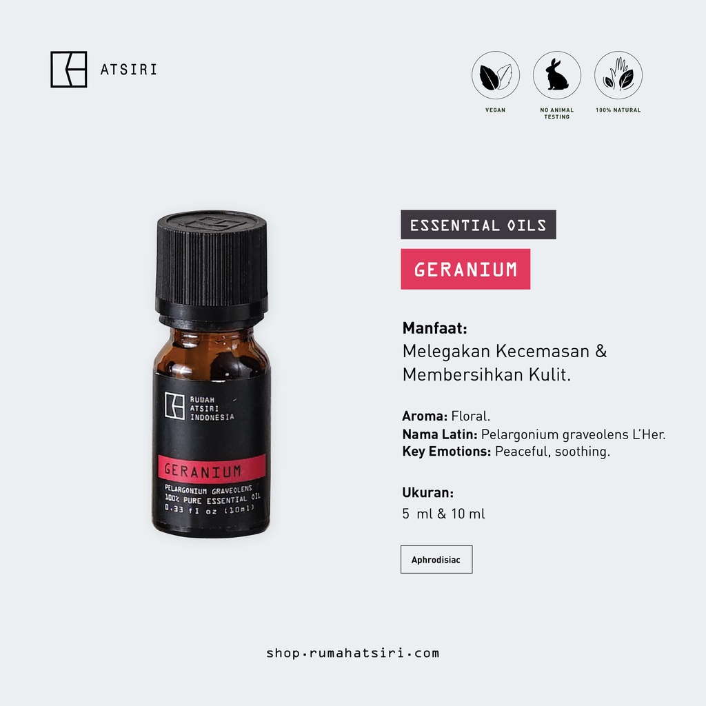 Geranium Essential Oil - Rumah Atsiri